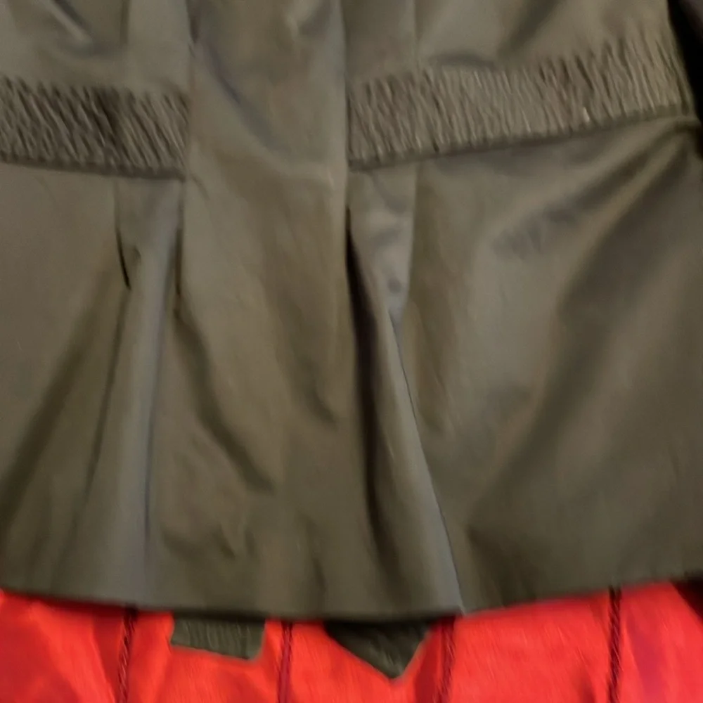 BCBGMAXAZRIA black lined blazor large two welt pockets cotton spandex - Picture 7 of 9